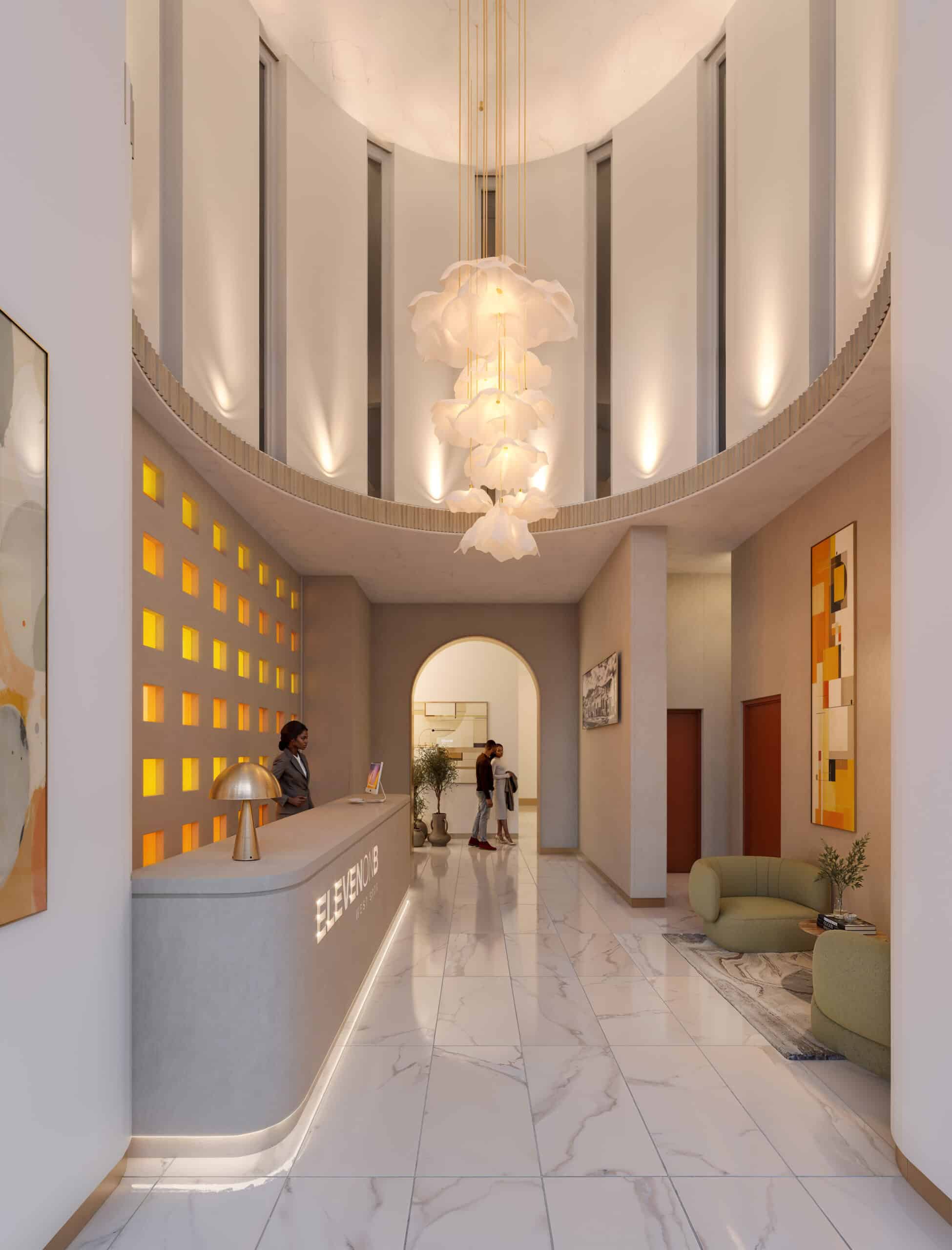 ELEVENONB_Render 16_Entrance foyer