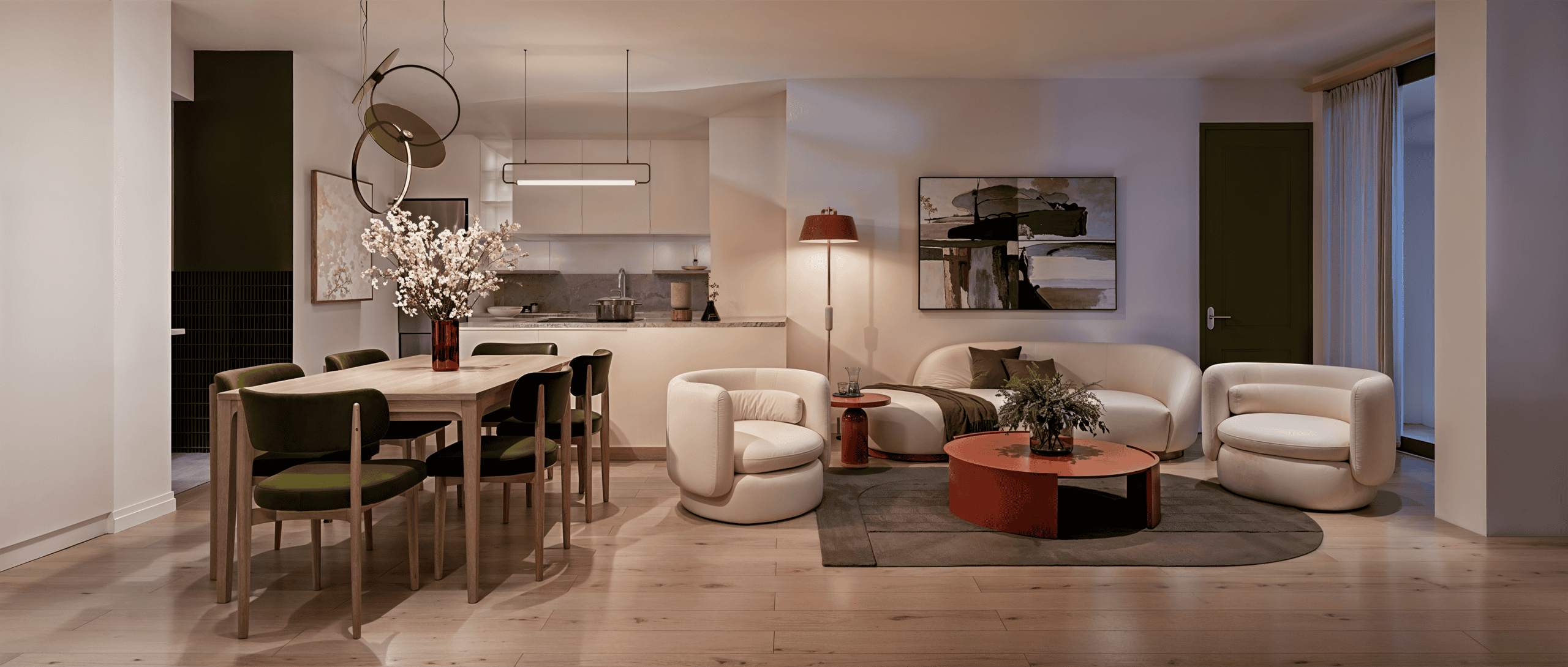 ELEVENONB_Render 9_Two-bedroom living room